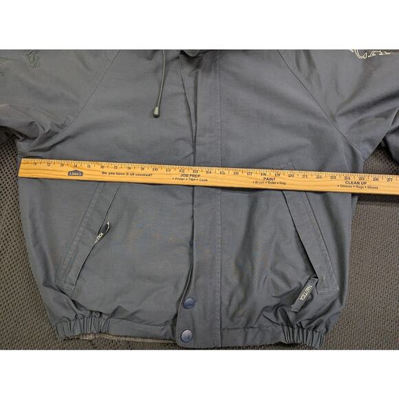 Vintage Nautica Navy Blue Holly Green Hood Challenge Jacket - Picture 6 of 7